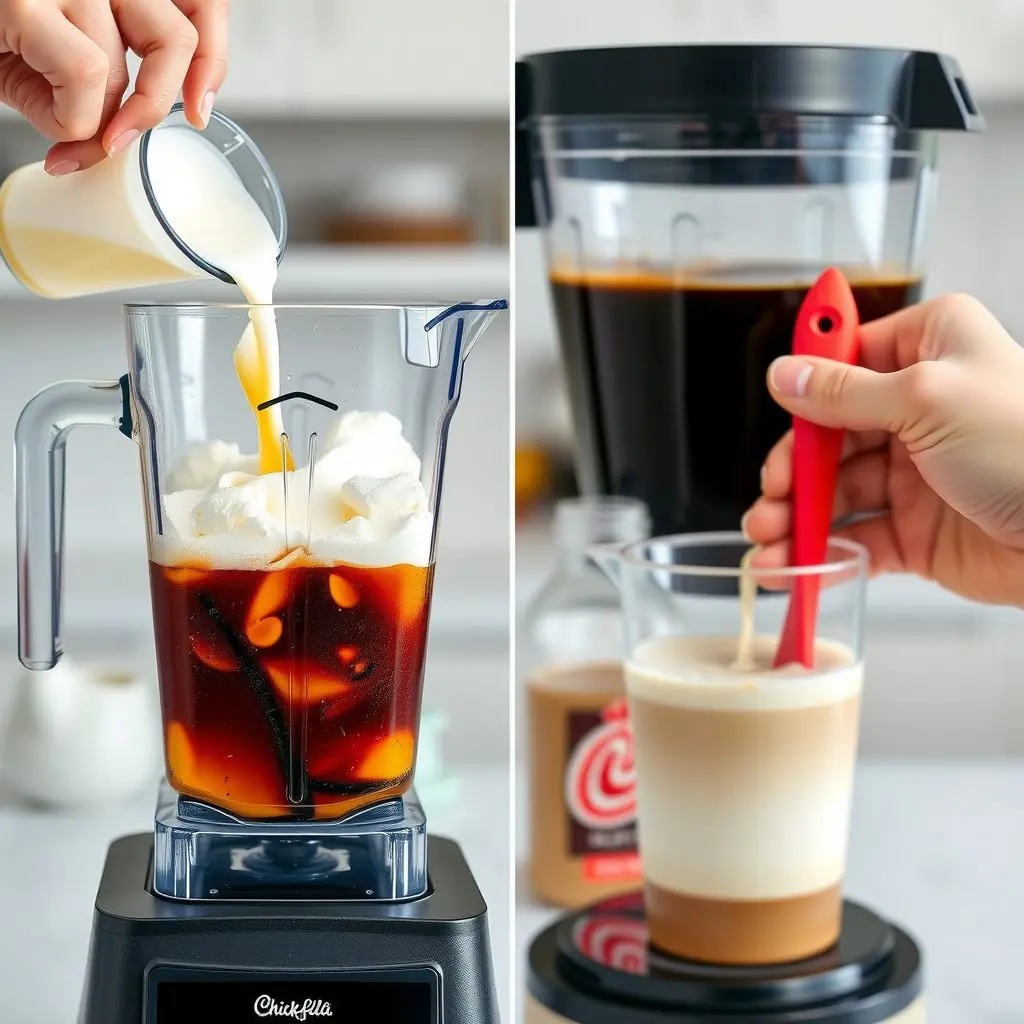 Step 3: making Copycat Chick-fil-A Frosted Coffee copycat recipe