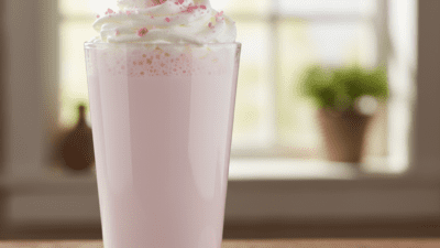 Copycat Crumbl Pink Sugar Cookie Milk Recipe — easy homemade copycat recipe