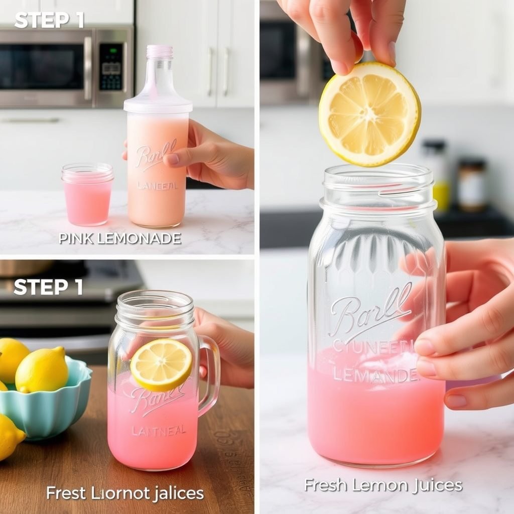 Step 1: making Copycat Crumbl Pink Sugar Lemonade copycat recipe