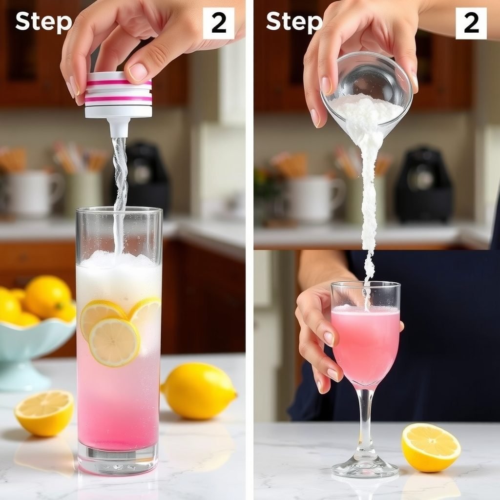 Step 2: making Copycat Crumbl Pink Sugar Lemonade copycat recipe