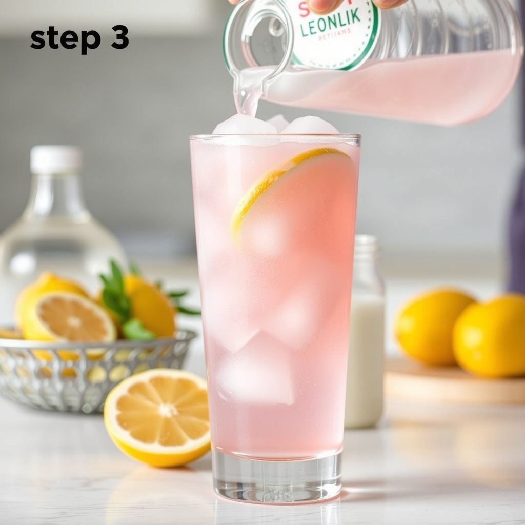 Step 3: making Copycat Crumbl Pink Sugar Lemonade copycat recipe