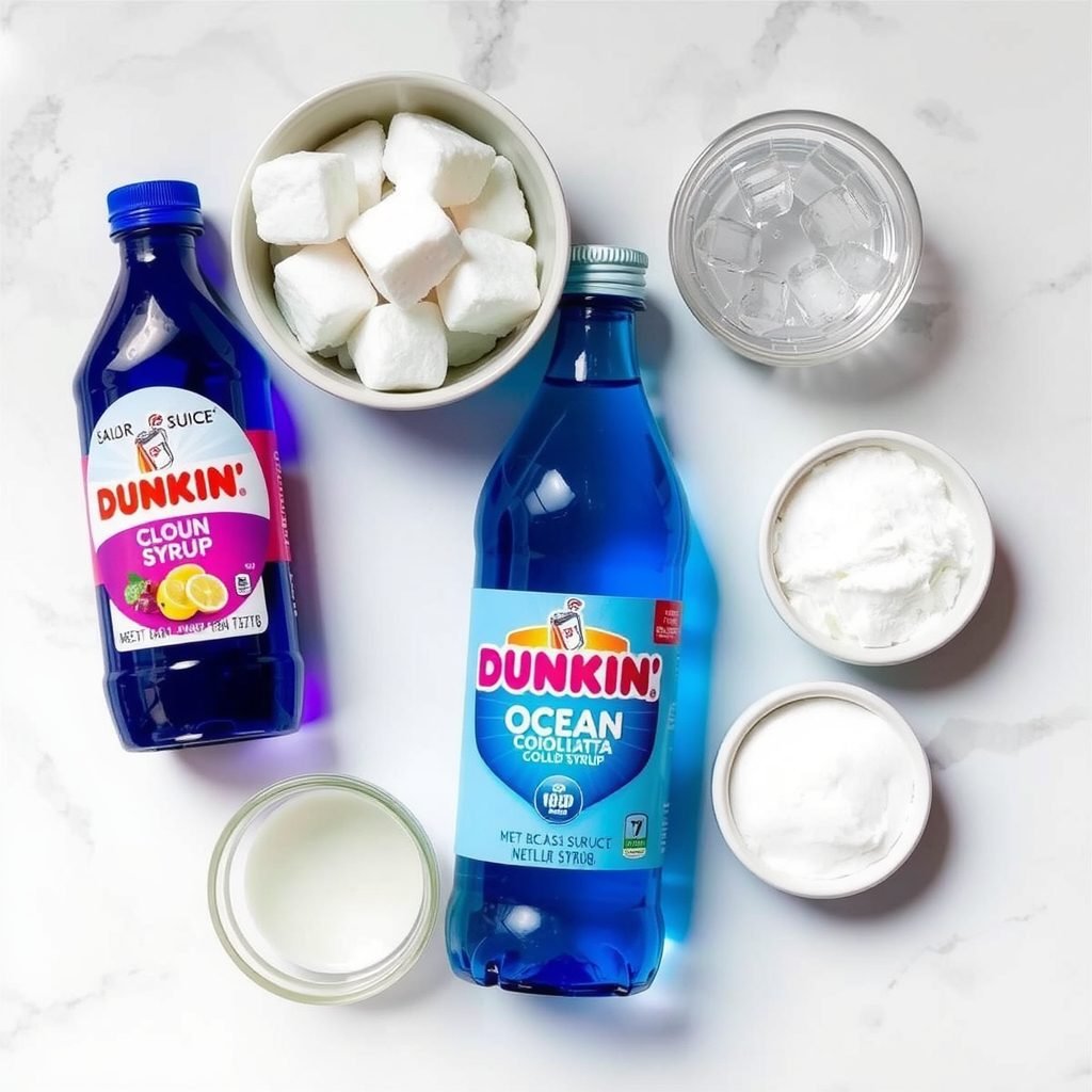 Ingredients for Copycat Dunkin Ocean Coolatta Recipe copycat recipe