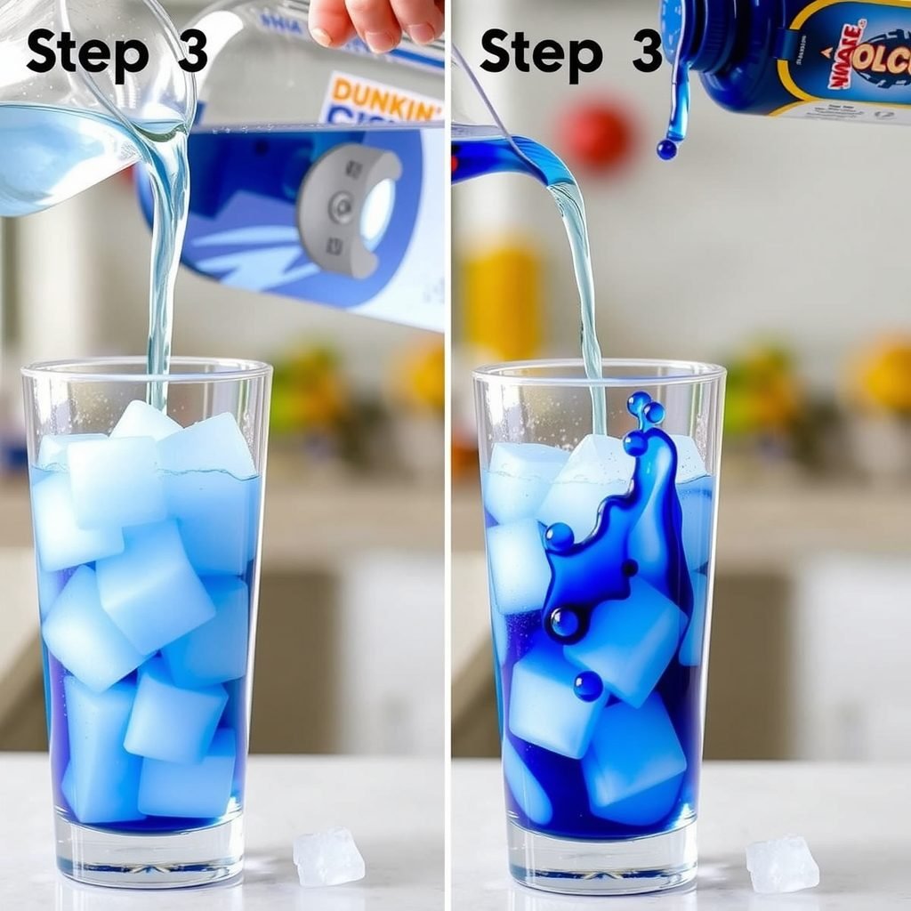 Step 3: making Copycat Dunkin Ocean Coolatta Recipe copycat recipe