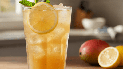 Copycat Panera Mango Yuzu Citrus Charged Lemonade Recipe — easy homemade copycat recipe