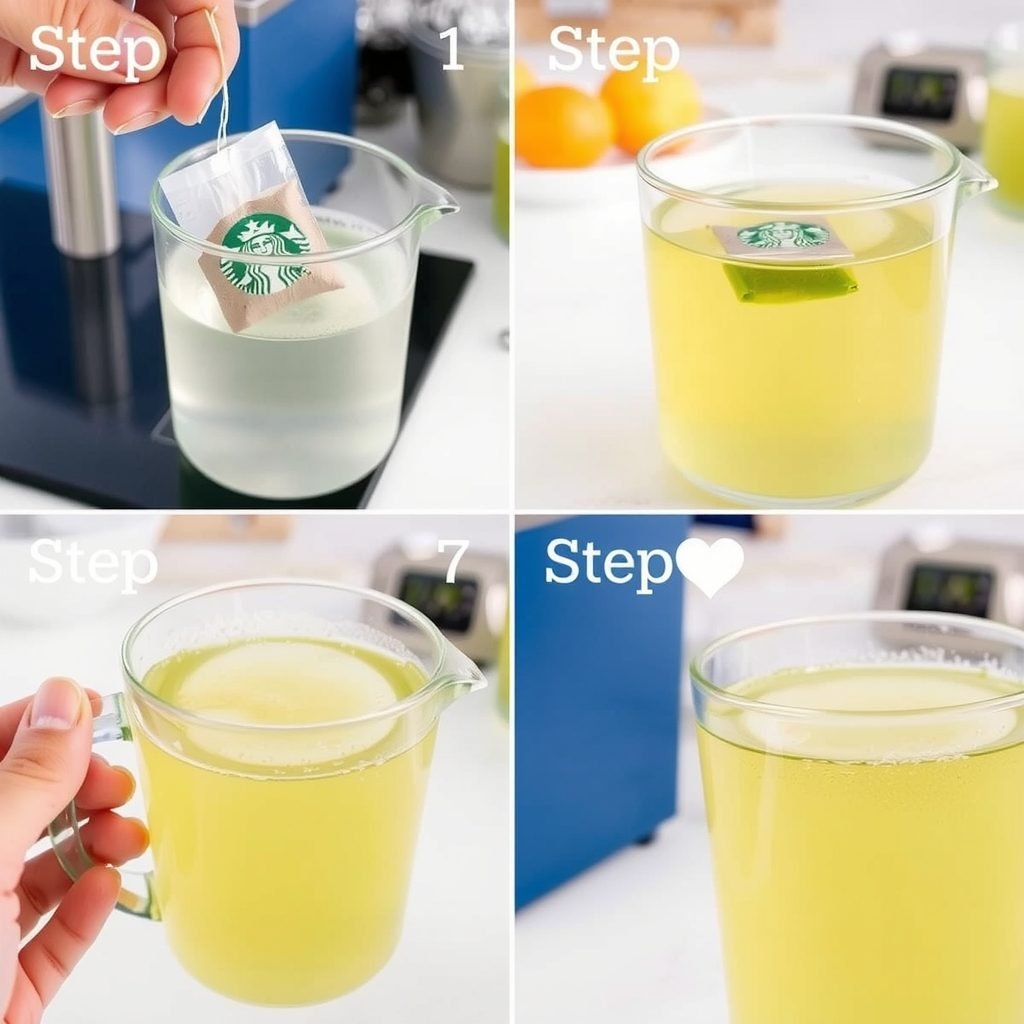 Step 1: making Copycat Starbucks Iced Peach Green Tea copycat recipe