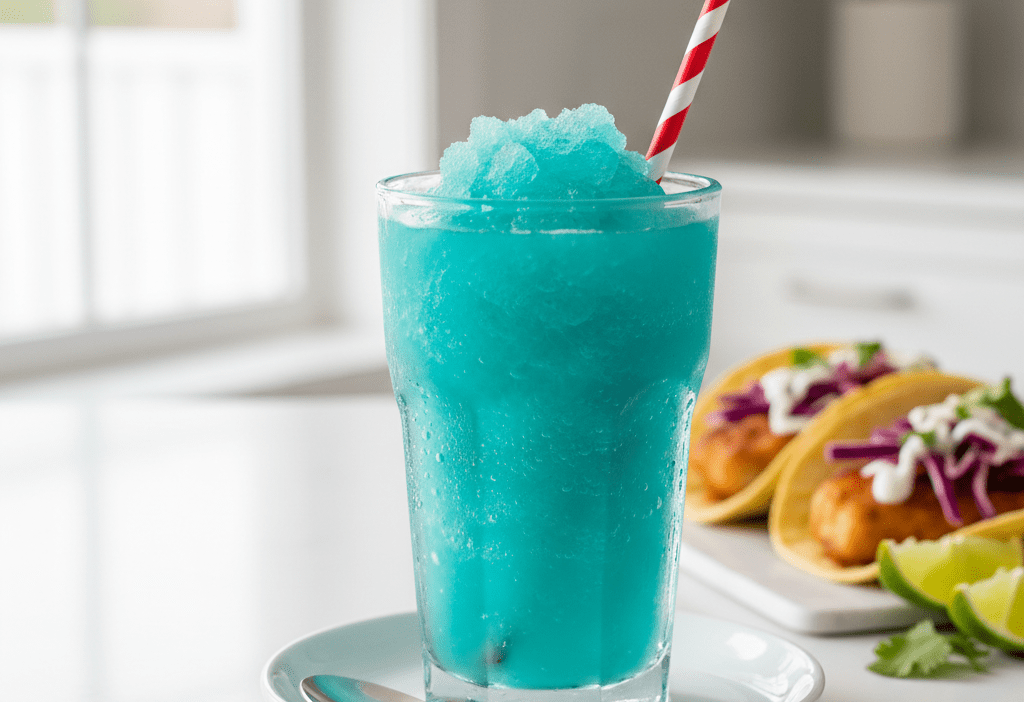 Copycat Taco Bell Baja Blast Freeze Recipe with Mountain Dew — easy homemade copycat recipe