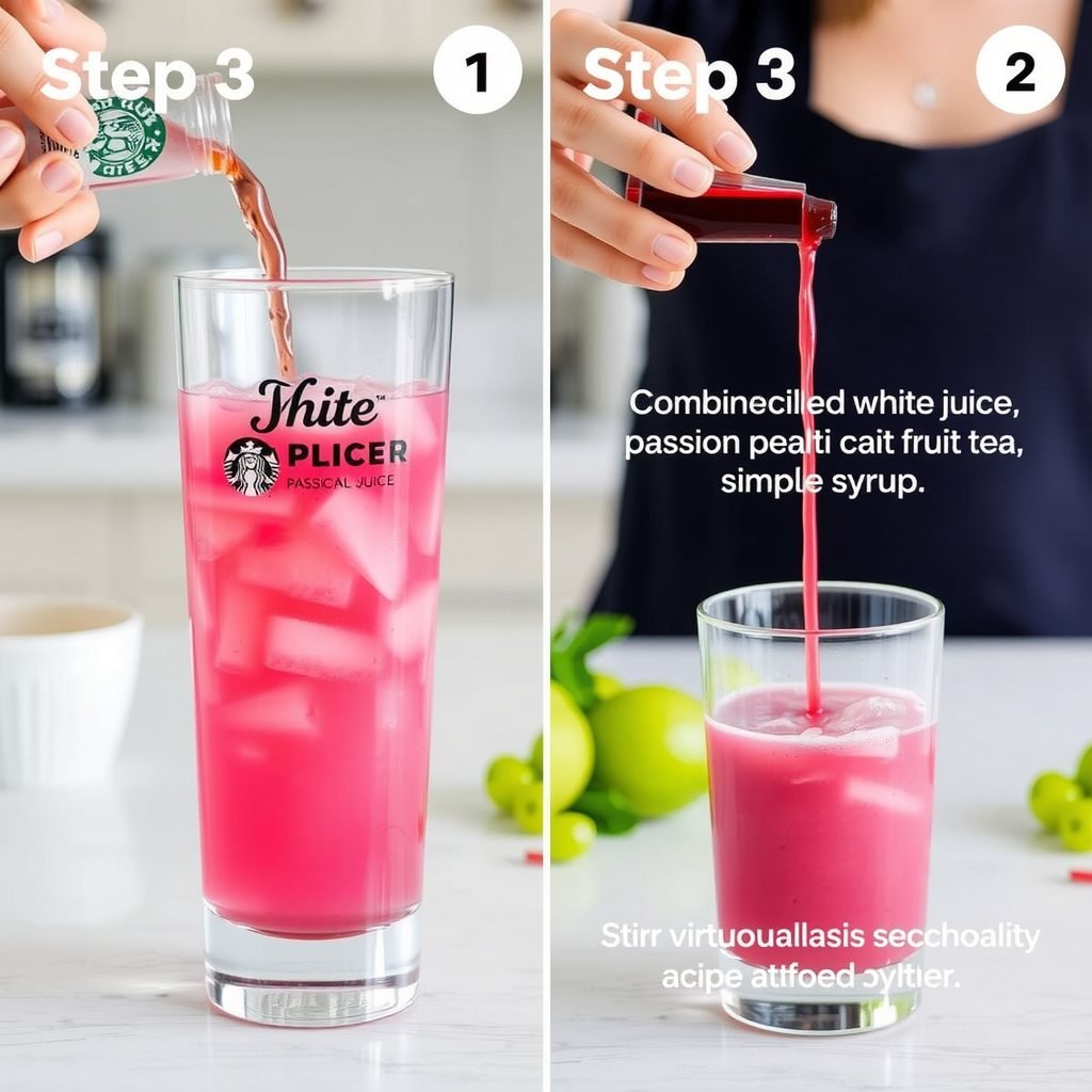 Step 3: making How to Make Copycat Starbucks Pink Drink at Home copycat recipe