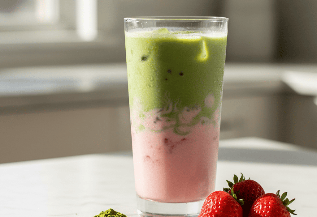 Copycat Pink Drink with Matcha and Coconut Milk Recipe — easy homemade copycat recipe