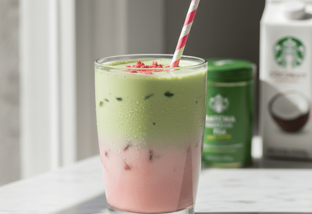 Copycat Pink Drink with Matcha & Coconut Milk — easy homemade copycat recipe