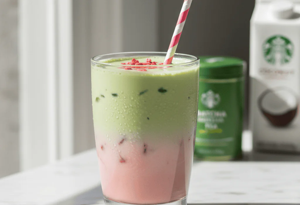 Copycat Pink Drink with Matcha & Coconut Milk — easy homemade copycat recipe