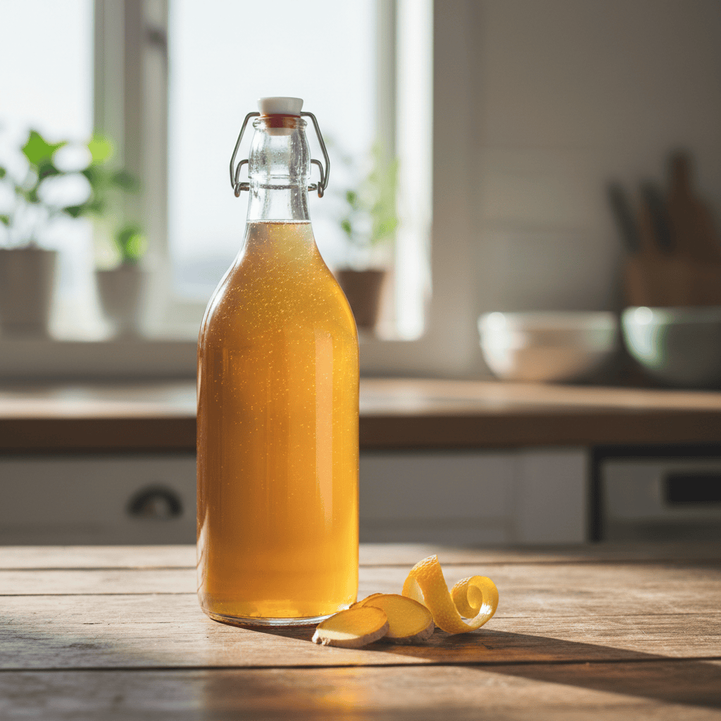 Health-Ade Ginger Lemon Kombucha Copycat Recipe — easy homemade copycat recipe