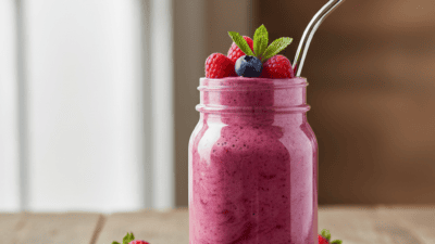 How to Make a Shark Energy Berry Blast Copycat Smoothie — easy homemade copycat recipe