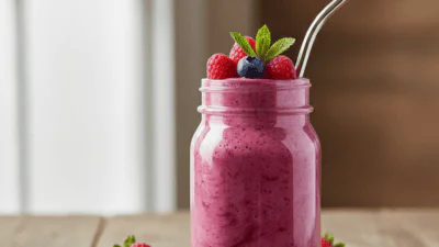 How to Make a Shark Energy Berry Blast Copycat Smoothie — easy homemade copycat recipe