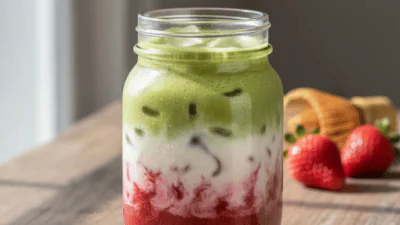 Strawberry Matcha Latte Recipe — easy homemade copycat recipe
