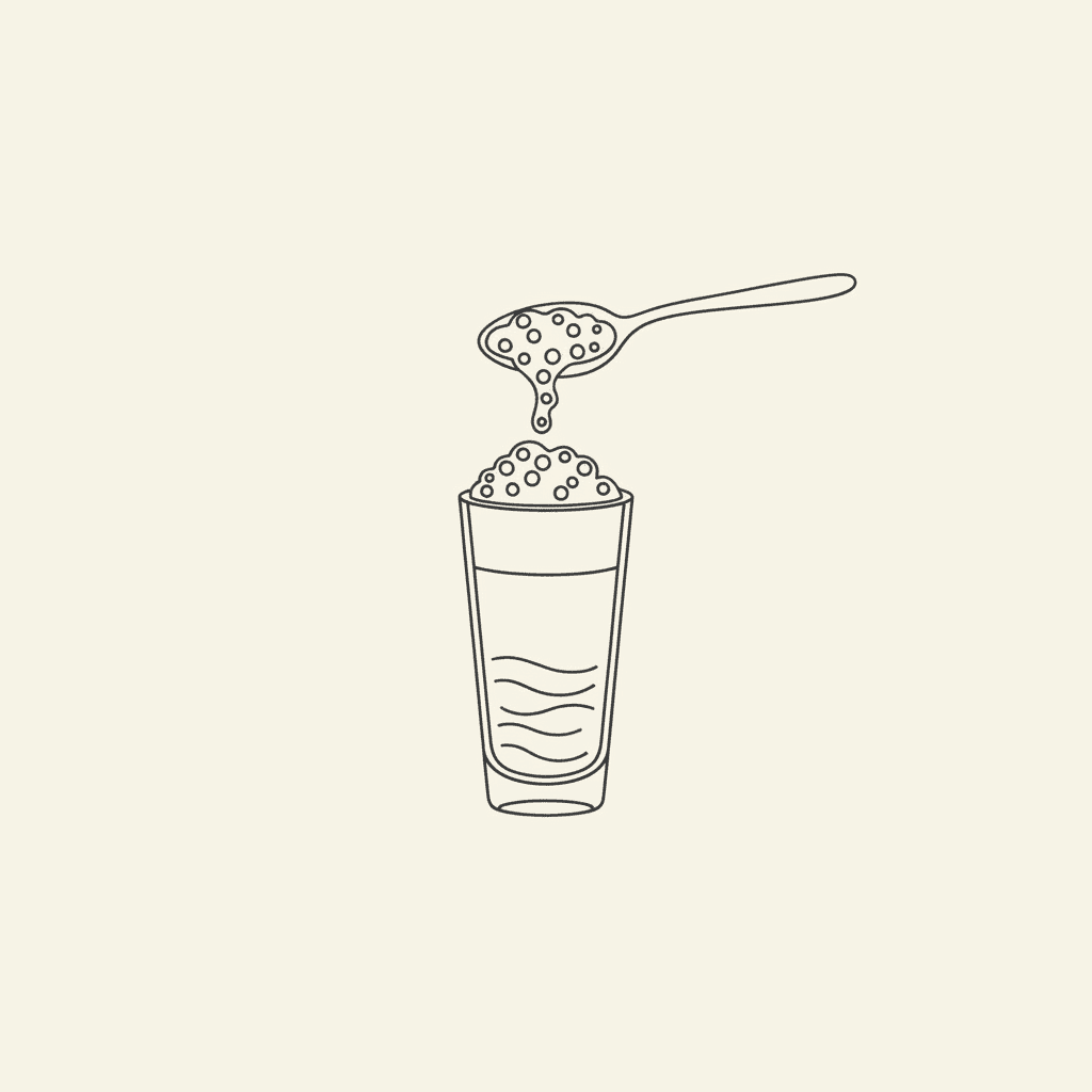 Layer Foam on Top: foam being poured over a spoon into a drink