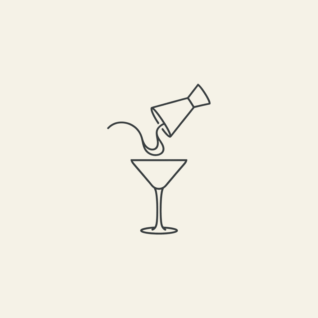 Add Core Ingredients: a jigger pouring tequila into a glass