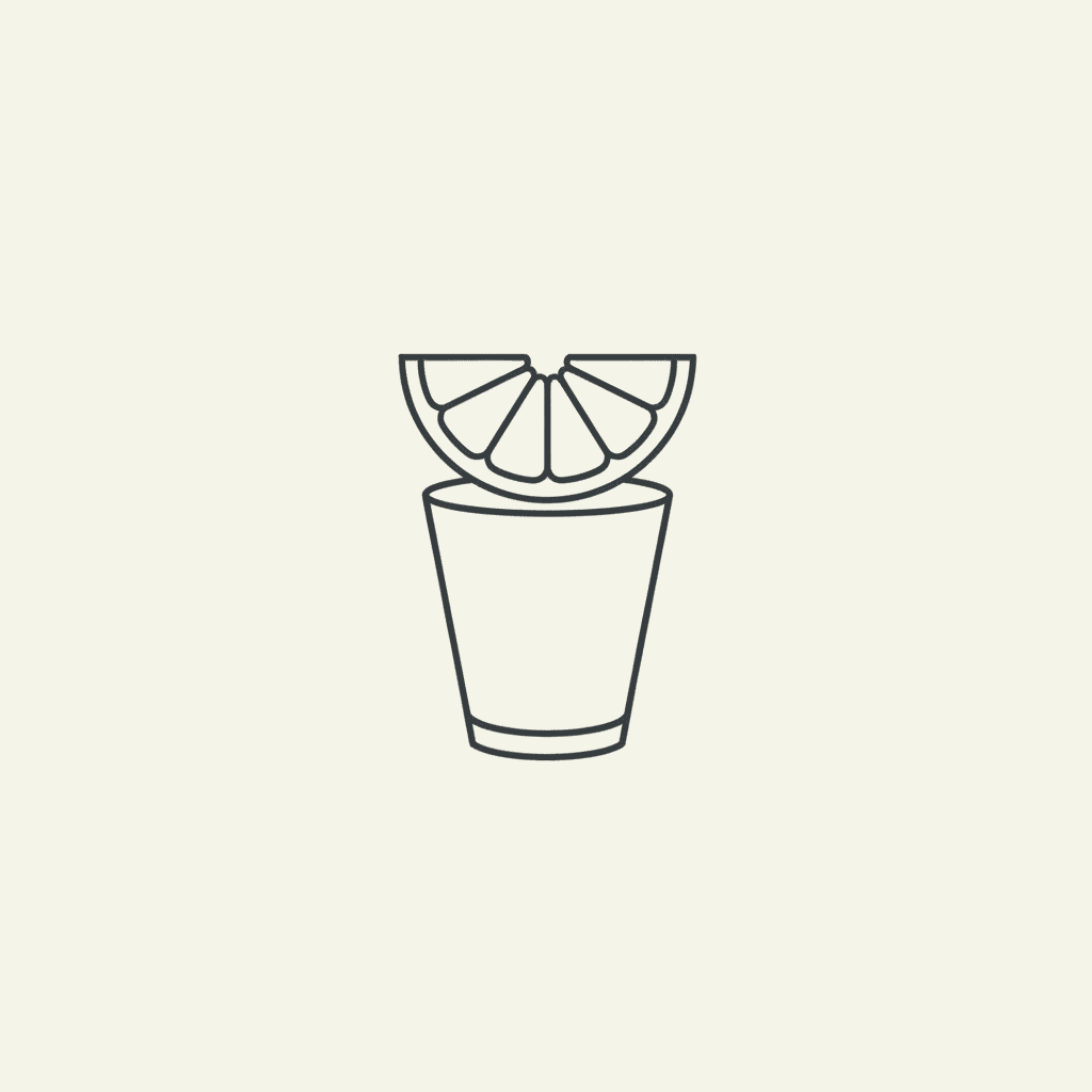 Add Garnish: a grapefruit wedge on a glass rim