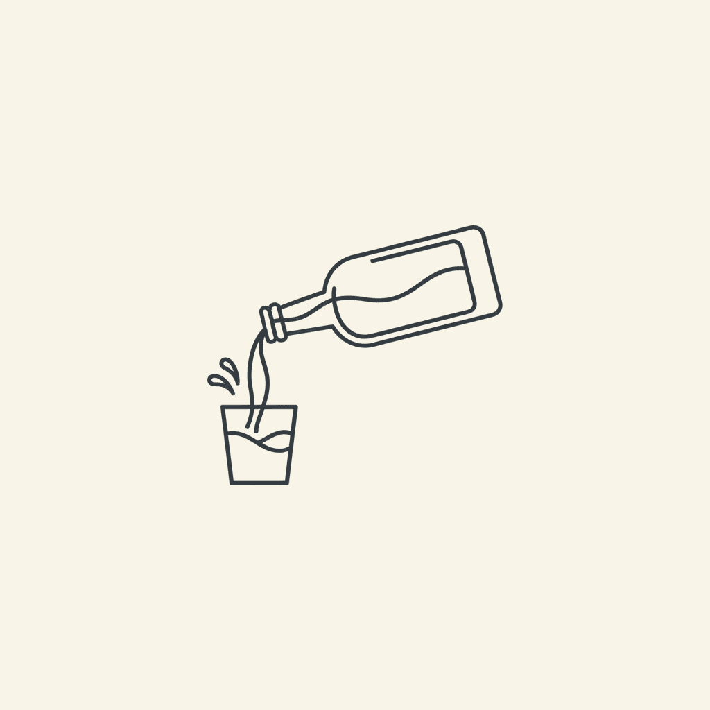 Add Tequila: a bottle of blanco tequila pouring